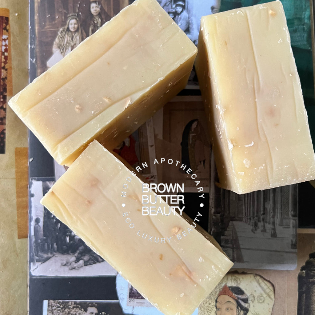 Natural lavender oatmeal soap with colloidal oats,  subtly scented